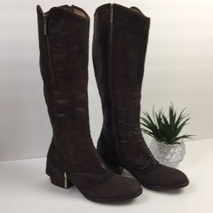 DONALD J PLINER Devi Reptile Embossed Tall Boots